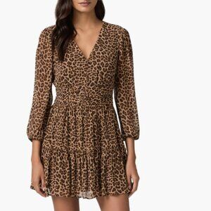 NWT PAIGE Nicolo Long Sleeve Silk Mini Dress